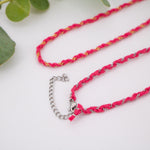 Charger l&#39;image dans la galerie, Collier tressé : Octobre rose
