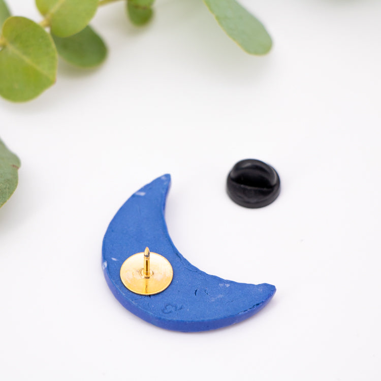 Pin's Lune céleste bleue